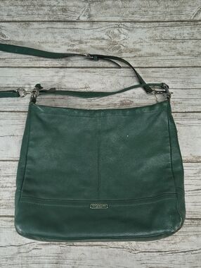 Coach Park Green Pebbled Leather Hobo Bag
